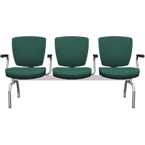 Cadeira Longarina 3 Lugares Aeroporto Recepção Cromado Baixa