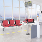 Cadeira Longarina 3 Lugares Aeroporto Recepção Cromado Baixa