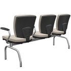 Cadeira Longarina 3 Lugares Aeroporto Recepção Cromado Baixa