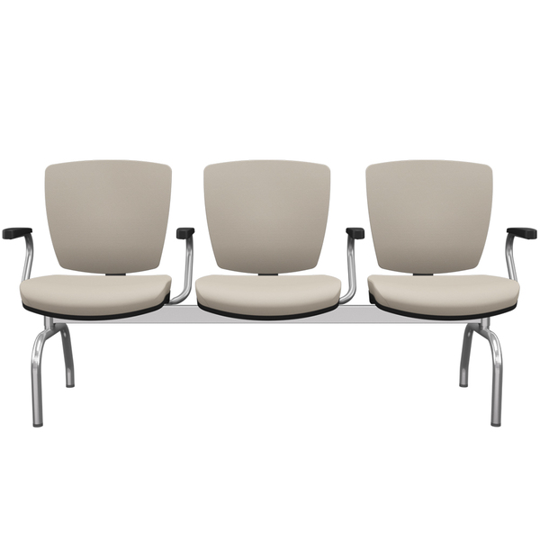 Cadeira Longarina 3 Lugares Aeroporto Recepção Cromado Baixa