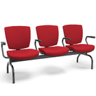 Cadeira Longarina 3 Lugares Aeroporto Recepção Preto Baixa Fl