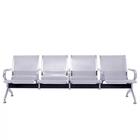 Cadeira Longarina Aeroporto Cromada 4 Lugares Com Braços