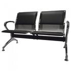 Cadeira Longarina Aeroporto Cromada Com Estofamento 2 Lugares