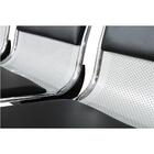 Cadeira Longarina Aeroporto Cromada Com Estofamento 4 Lugares