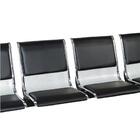 Cadeira Longarina Aeroporto Cromada Com Estofamento 4 Lugares