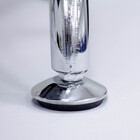 Cadeira Longarina Aeroporto Cromada Com Estofamento Preto 1 L