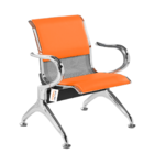 Cadeira Longarina Com Est Cromada 1 Lugar Colors - Laranja