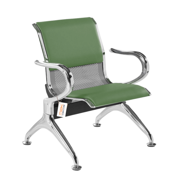 Cadeira Longarina Com Est Cromada 1 Lugar Colors - Verde