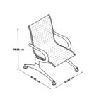 Cadeira Longarina Cromada 1 Lugar - Cromada