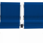 Cadeira Longarina Cromada 2 Lugares - Azul