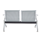 Cadeira Longarina Cromada 2 Lugares - Cinza