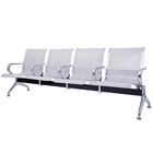 Cadeira Longarina Cromada 4 Lugares