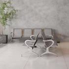 Cadeira Longarina Para Escritório 2 Lugares Dubai Fratini