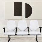 Cadeira Longarina Para Escritório 3 Lugares Amor Branco