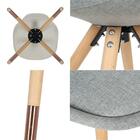 Cadeira Luana Estofada Cinza Rivatti