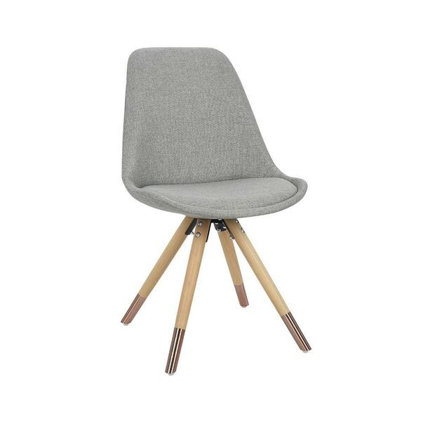 Cadeira Luana Estofada Cinza Rivatti