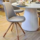 Cadeira Luana Estofada Cinza Rivatti