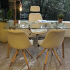 Cadeira Luana Estofada Cinza Rivatti