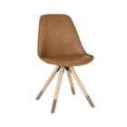 Cadeira Luana Rivatti Sala Pé Madeira Palito Estofada Marrom