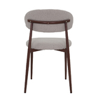 Cadeira Lucy Com Estofado Em Linho Cinza E Estrutura Metálica