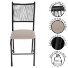 Cadeira Lugo Em Aço E Fibra Estofada Para Cozinha Ou Jantar