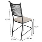 Cadeira Lugo Em Aço E Fibra Estofada Para Cozinha Ou Jantar