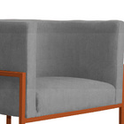 Cadeira Luna Para Clínica Estética Base De Metal Bronze Suede