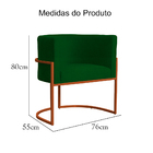 Cadeira Luna Para Clínica Estética Base De Metal Bronze Suede