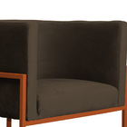 Cadeira Luna Para Clínica Estética Base De Metal Bronze Velud