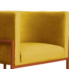 Cadeira Luna Para Clínica Estética Base De Metal Bronze Velud