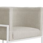 Cadeira Luna Para Consultório Base De Metal Branco Suede Esco