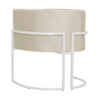 Cadeira Luna Para Consultório Base De Metal Branco Veludo Esc