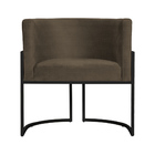 Cadeira Luna Para Escritório Base De Metal Preto  Linho Escol