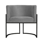 Cadeira Luna Para Escritório Base De Metal Preto Suede Escolh