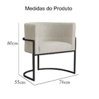 Cadeira Luna Para Escritório Base De Metal Preto Suede Escolh