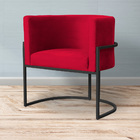 Cadeira Luna Para Escritório Base De Metal Preto Veludo Escol