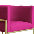 Cadeira Luna Para Penteadeira Base De Metal Dourada Veludo Es