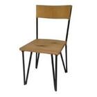 Cadeira Luxor Sem Braço Tampo Mel Base Preta 86cm - 37419