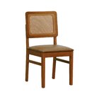 Cadeira Lyon Madeira Maciça Encosto Telinha Amêndoa Assento E