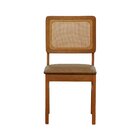 Cadeira Lyon Madeira Maciça Encosto Telinha Amêndoa Assento E