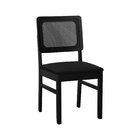 Cadeira Lyon Madeira Maciça Encosto Telinha Assento Estofado