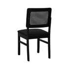 Cadeira Lyon Madeira Maciça Encosto Telinha Assento Estofado