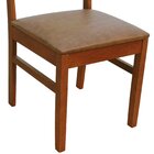 Cadeira Lyon Madeira Maciça Encosto Telinha Assento Estofado