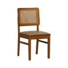 Cadeira Lyon Madeira Maciça Encosto Telinha Assento Estofado