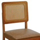 Cadeira Lyon Madeira Maciça Encosto Telinha Assento Estofado