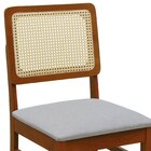 Cadeira Lyon Madeira Maciça Encosto Telinha Assento Estofado