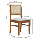 Cadeira Lyon Madeira Maciça Encosto Telinha Assento Estofado