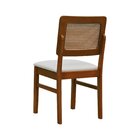 Cadeira Lyon Madeira Maciça Encosto Telinha Assento Estofado