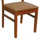 Cadeira Lyon Madeira Maciça Encosto Telinha Assento Estofado