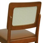 Cadeira Lyon Madeira Maciça Encosto Telinha Assento Estofado